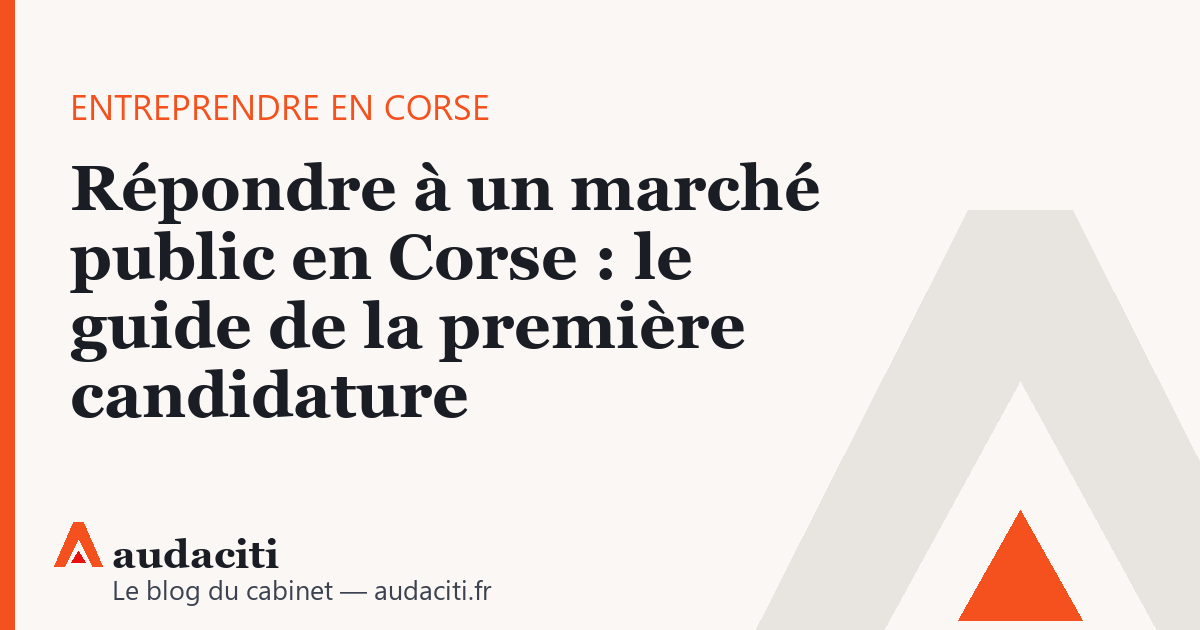 Répondre à un marché public en Corse : le guide de la première candidature